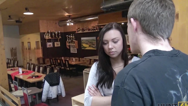 Slutty Girlfriend Ornella Takes Stranger While Cuckold Husband Watches