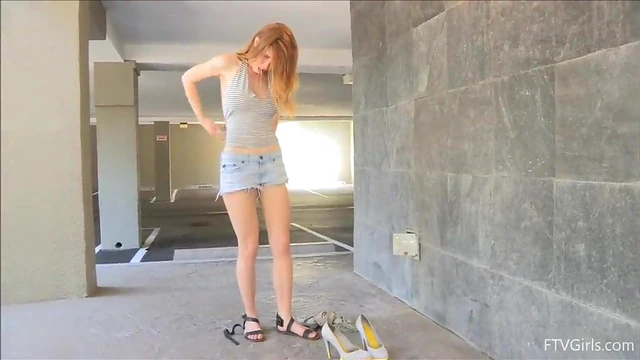 Sizzling Public Striptease Show by Desirable FTV Sensation Bethany