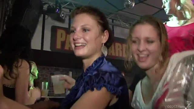 Club Babes Get Drunk & Give Interracial Blowjob at Steamy Party Night