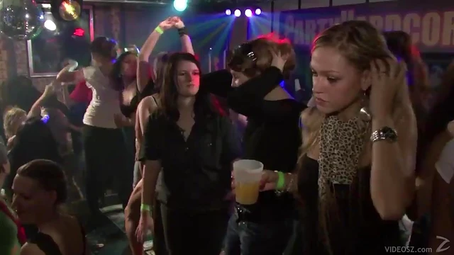 Club Babes Get Drunk & Give Interracial Blowjob at Steamy Party Night