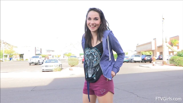 Sexy Rachel Displays Her Perfect Body Outdoors Publicly Seducing Lookers-On