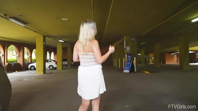 Aria Shows Off Small Tits & Pussy Publicly, Teasing Everywhere She Goes