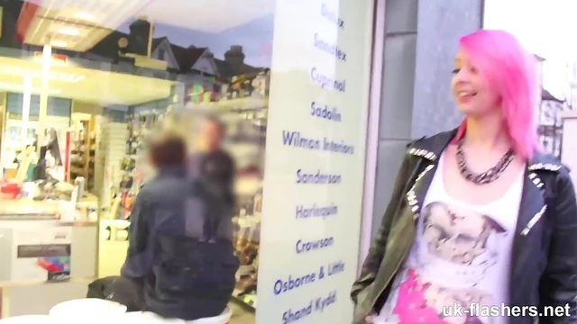 Dolly Kitten Flashes Tits Outdoors for Public Pleasure and Enjoyment