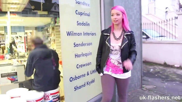 Dolly Kitten Flashes Tits Outdoors for Public Pleasure and Enjoyment