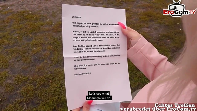 Chubby German Blonde Gets Real Street Pickup and Hardcore Fuck Action