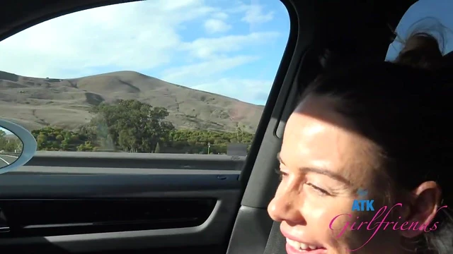 Summer Vixen Gets Fingered in Car by Brunette POV HD Thrill Ride