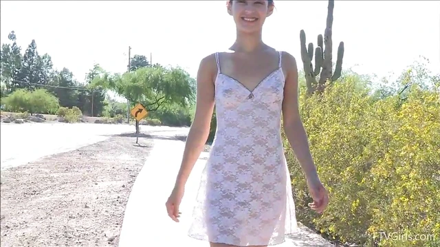 Sexy Arianna Flashes Tits & Shaved Pussy in Public Street Encounter