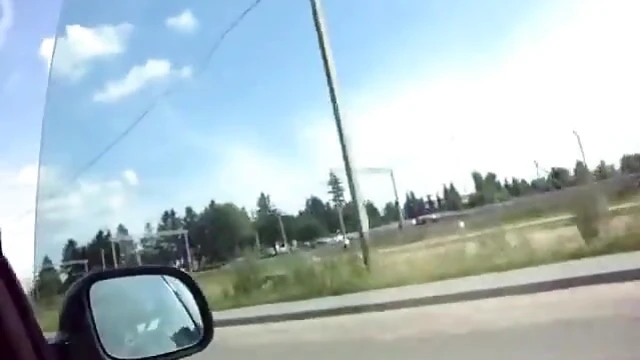 Sexy Car Ride: Hot Girl With Big Erect Tits Masturbates Her Pussy