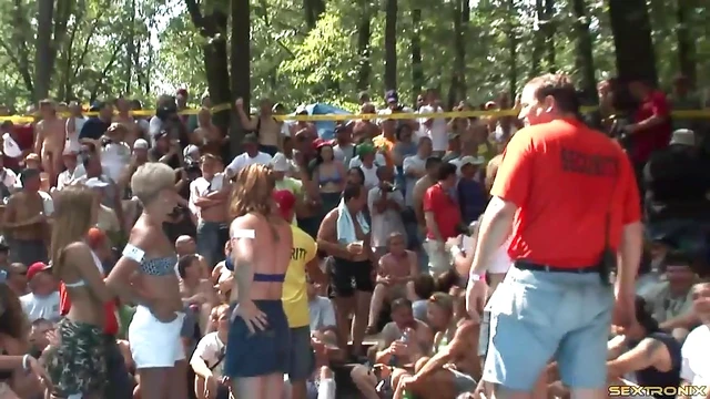 Outdoor Bikini Party Where Amateur Beauties Show Off Their Sexy Bodies