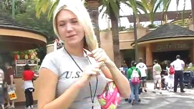 Well-Endowed Blonde Bitch Alison Angel Shows Off Her Assets Solo