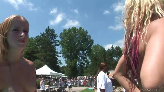 Sexy Public Poolside Striptease Ignites Steamy Desire at Summer Bash