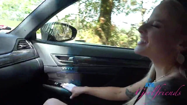 Outdoor Tattooed Blonde Teases, Flirts Before Getting Screwed Hard