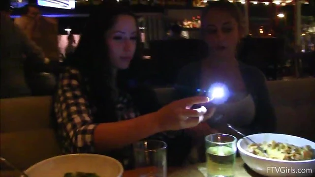 Sizzling Violet Teases With Cleavage Show Before Hot Cafe Action