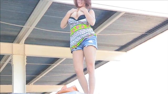 Sultry Woman Shows Off Curves & Sexy Body in Public Places