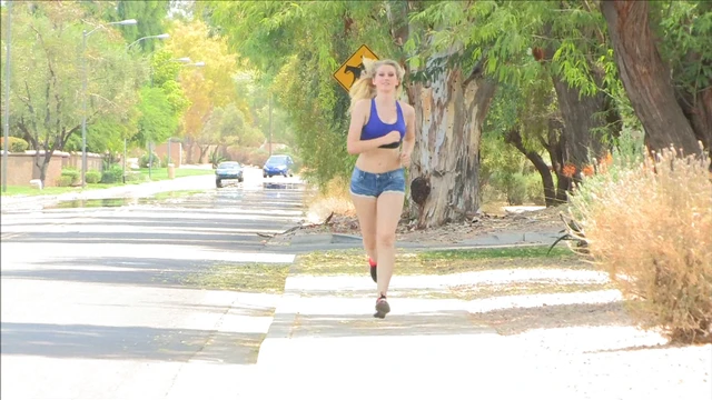 Flexible Blonde Shows Off Sexy Acrobatics Before Getting Fucked Outside