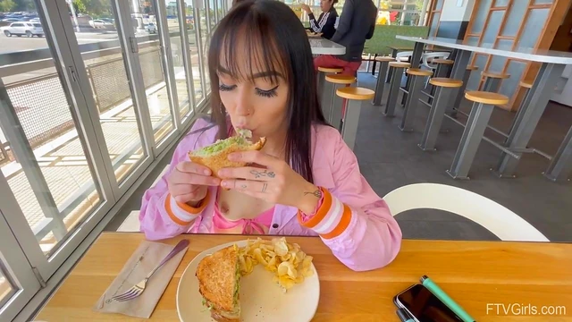 Seductive Brunette Lilli Strips Down to Tease Her Sexy Skinny Body