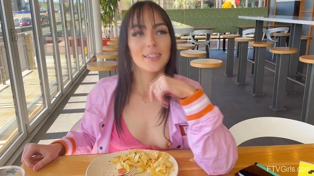 Seductive Brunette Lilli Strips Down to Tease Her Sexy Skinny Body