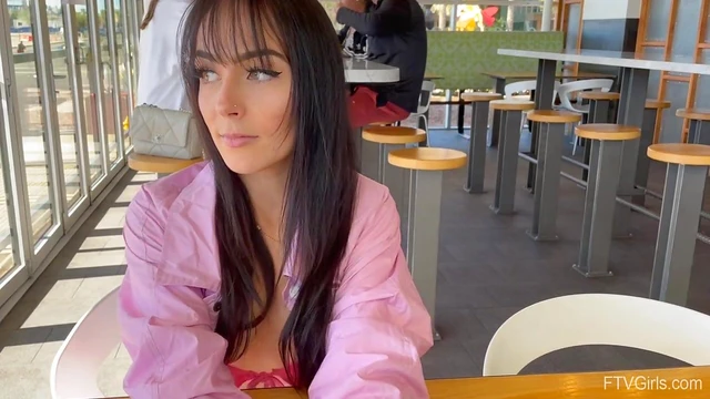 Seductive Brunette Lilli Strips Down to Tease Her Sexy Skinny Body