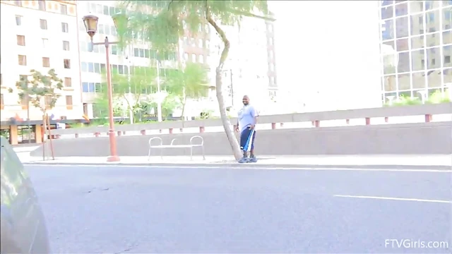 Sexy Babe Flashes Ass Under Pink Dress While Walking Street Seductively