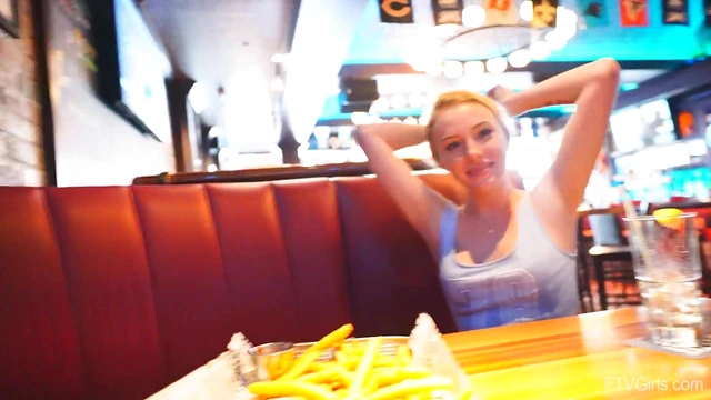 Dixie's Public Slut Show: Flashing Her Dripping Wet Pussy