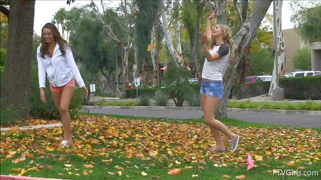 Hot Lesbians in Shorts Share Passionate Kisses During Public Rendezvous