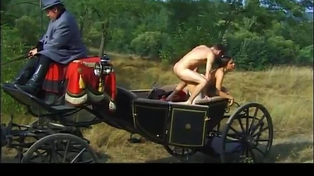 Sizzling Brunette Gives Wild Blowjob Outdoors Before Doggy Style Drilling Action