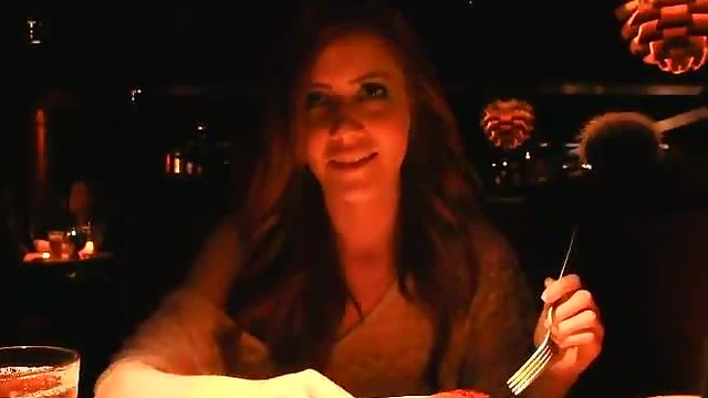 Sexy Ginger Gets Tipsy, Strips Nude & Teases Her Curves Seductively