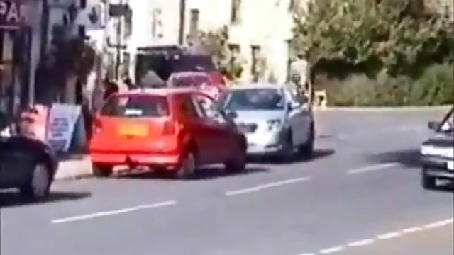 Blonde Beauties Bare Naked Sprint Through Public Park