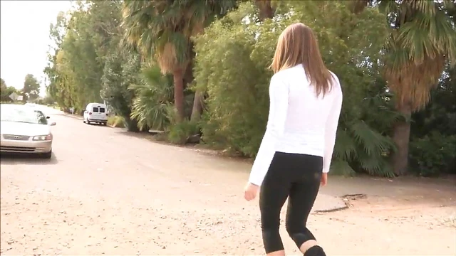 Adrianna Unbuttons Her Shirt Revealing Sexy Boobs and Tempting Curves