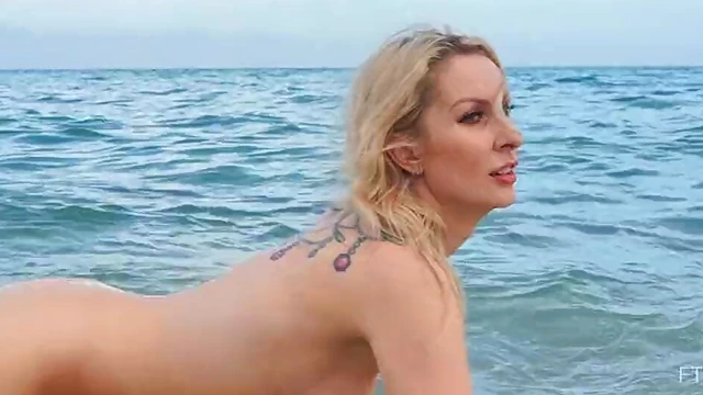 Blonde Housewife Sidney Massages Her Wet Pussy Solo at Home