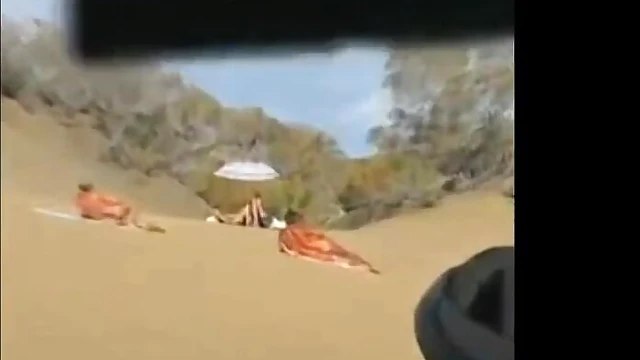 Bold Public Pleasure: Daring Masturbation Showcases Her Sensual Side On Beach