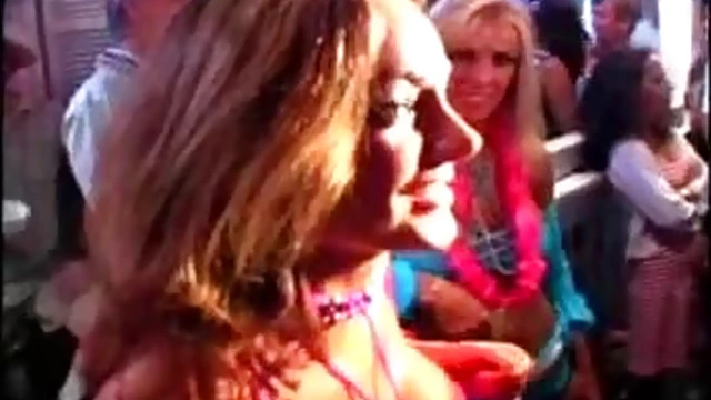 Excited Babes at Street Party Boldly Show Off Their Bodies for Fun Night Out