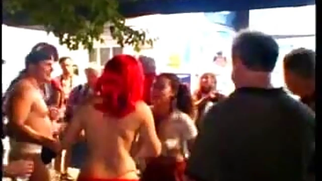 Excited Babes at Street Party Boldly Show Off Their Bodies for Fun Night Out