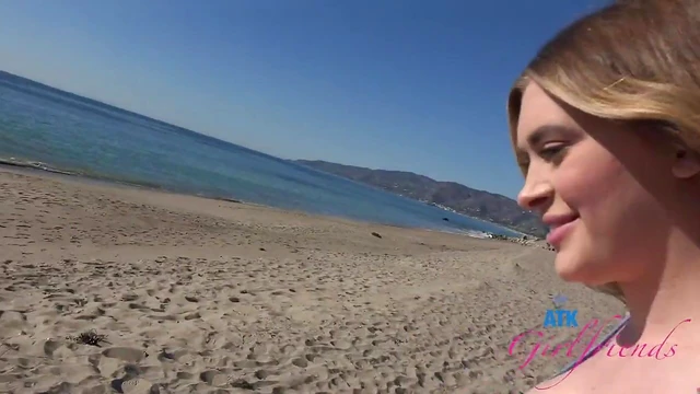 Cute Stranger Lindsay Lee Poses Seductively By The Sea Outdoors Video