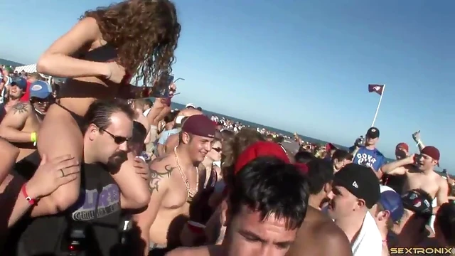 Sexy Amateur Cowgirl Shows Off Her Big Tits At A Steamy Outdoor Party