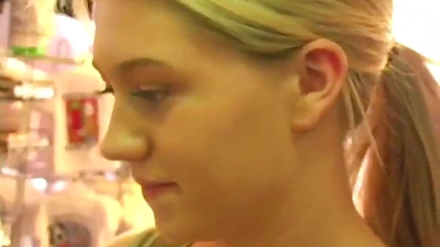 Naughty Alison Angel Shows Her Boobs While Shopping Seductively