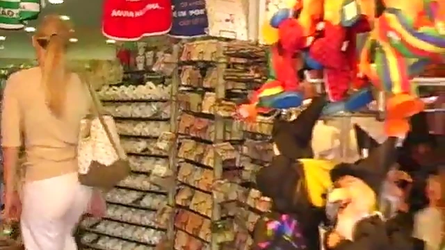 Naughty Alison Angel Shows Her Boobs While Shopping Seductively