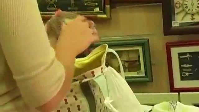 Naughty Alison Angel Shows Her Boobs While Shopping Seductively