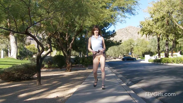 Adorable Model Flirts With Her Ass & Pussy Under Skirt Tease Showdown