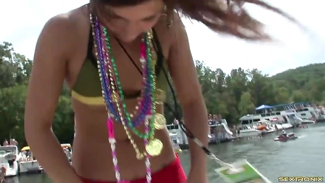 Excited Teen Slips Off Panties Fingers Her Pussy Outdoors Party Orgasms