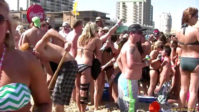 Sizzling Babes Enjoying Steamy Sex Acts at an Electric Beach Bash
