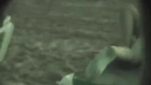 Passionate Young Couple Enjoys Steamy Nighttime Beach Fuck Festivities