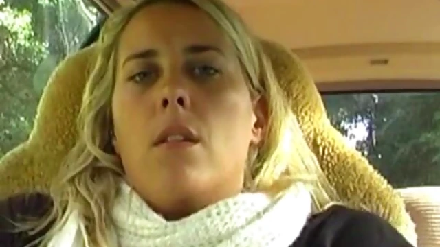 Seductive Blonde Masturbates Passionately Alone in Her Car Park Spot