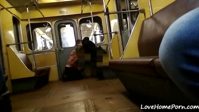 Excited Amateur Couple Gets Naughty on Public Train Ride