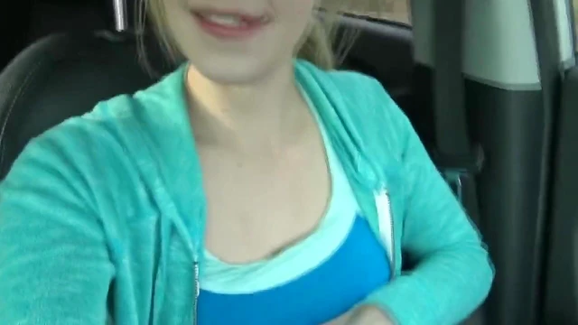 Naughty Blonde Masturbates Pussy With Dildo In Public Places For Thrills