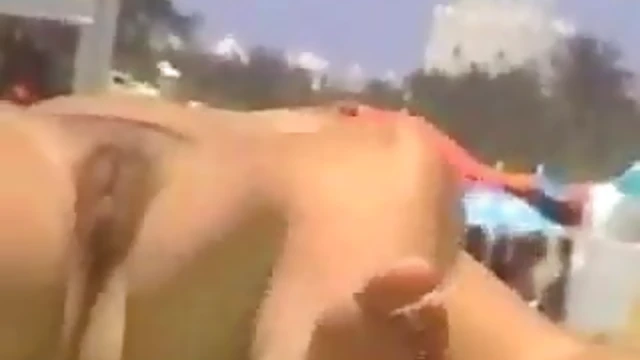Beachside Bliss: Homemade Video Captures Pussy's Sultry Sunbathing Moments