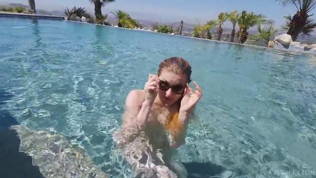 MILF Anna's Outdoor Solo By The Pool Will Make Your Heart Race Tonight