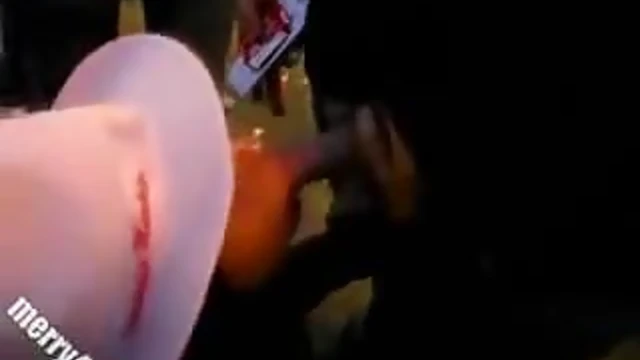 Cute Slut Gives Public Blowjob Amidst Crowd Heat