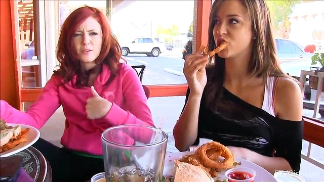 Elle & Malena's Passionate Lunchtime Lesbian Kiss Leads to More