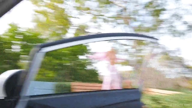 Sultry Blonde Athena Teases Slowly Before Hot Car Sex Encounter